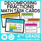 4th Grade Decomposing Fractions Task Cards Fractions Math 