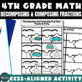 Decomposing Fractions Puzzle Activity 4th Grade Math CCSS Aligned