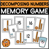 Decomposing Numbers 11-19 Math Game | Memory Match Math Center