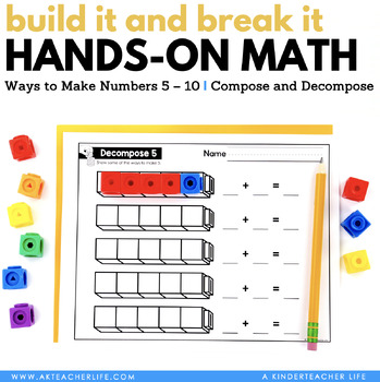 Preview of Decomposing Numbers 5 to 10 Printable and Digital