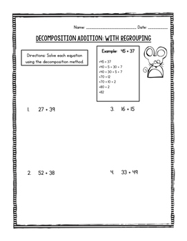 compose decompose math kindergarten