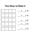 Decomposing Numbers - Five Ways to Make 4
