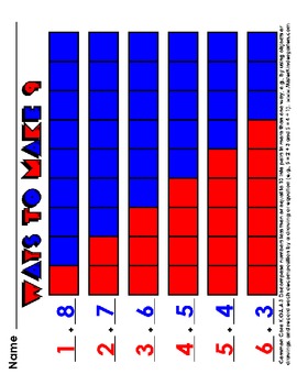 decomposing numbers kindergarten common core math worksheets by dwayne