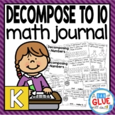 Decomposing Numbers Math Review Journal for Kindergarten