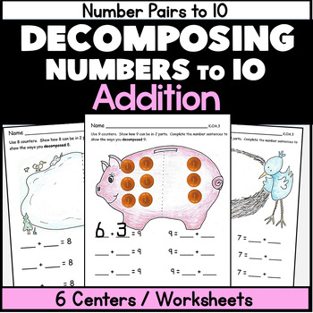 decomposing numbers recording decomposition kindergarten common core