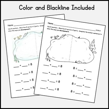 Decomposing Numbers Recording Decomposition Kindergarten Common Core