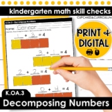 Decomposing Numbers Worksheets Kindergarten Math K.OA.3