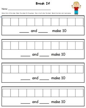 decomposing numbers in kindergarten by kooky kindergarten tpt