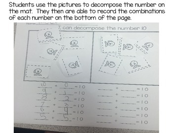 Decomposing Numbers to 10 Printables by Melissa Moran | TpT