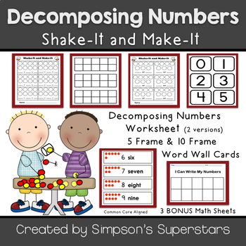 Preview of Decomposing Numbers to 10 ~ Shake-It and Make-It