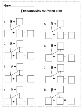 Decomposing Numbers to Make 10 by Love and Learning in First | TpT