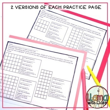 decomposing single digit multiplication worksheets and