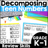 Composing and Decomposing Teen Number Practice Worksheets 