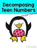 Decomposing Teen Numbers Book: Penguin Themed