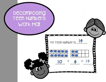 Preview of Decomposing Teen Numbers Using A Double Ten Frame