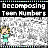 Decomposing Teen Numbers Worksheets