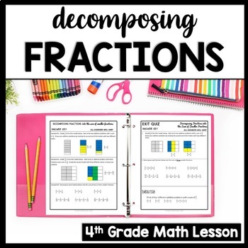 Preview of Decomposing Fractions Worksheets, Adding Fractions with the Same Denominator