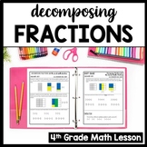 Decomposing Fractions Worksheets, Adding Fractions with th
