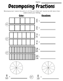 Fraction Sums and Equations Worksheets - Decomposing and D