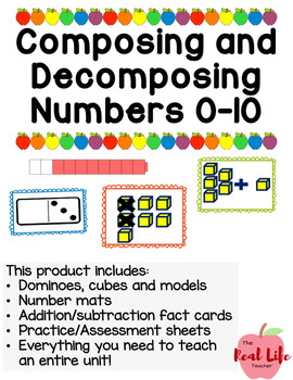 Preview of Composing and Decomposing 0-10 Centers, Assessments and Manipulatives for a Unit