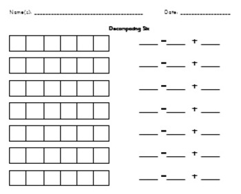 Preview of Decomposing graphic organizer