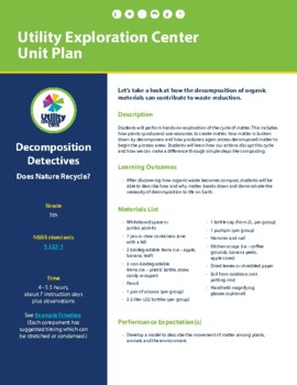 Preview of Decomposition Detectives - 5th grade Unit Plan