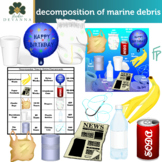 Decomposition Time Of Marine Debris Clip Art
