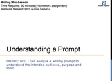 Deconstructing a Writing Prompt Presentation/Lesson