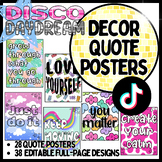 Decor Quote Posters - Disco Daydream, Colorful Classroom Decor