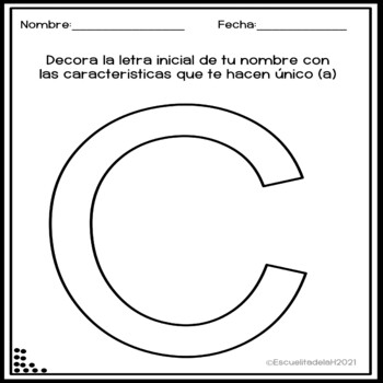 Decora tu Inicial - Back to School Activity by Escuelita de la H