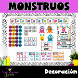 Decoración Monstruos / Monster Classroom Decor in Spanish