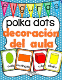 Decoración del aula: figuras polka dots