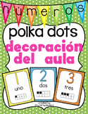 numeros conjunto de posters: polka dots
