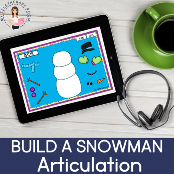 Preview of Build A Snowman: Articulation (Boom Card, Distance Learning, Teletherapy)