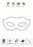 Decorate Brazilian mask (symbol supported, Art, SEN, EYFS)