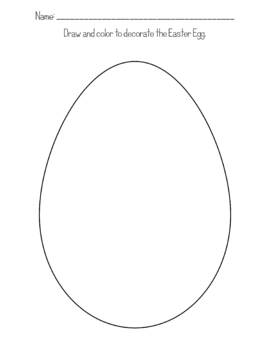 Preview of Decorate Easter Egg Coloring Page