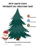 Decorate Santa's Xmas Tree- Counting Activity