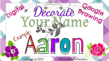 Decorate Your Digital Name in Google Slides or Google Drawing ...
