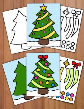Decorate Your Own Christmas Tree! Colour, Cut, & Paste Activity | TPT