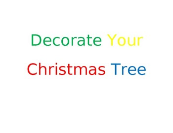 Preview of Decorate Your Tree