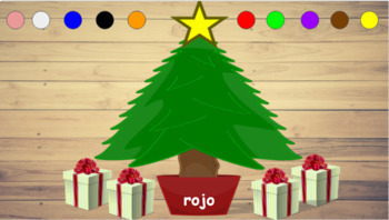 Decorate a Christmas Tree Color Words Practice in SPANISH for ...