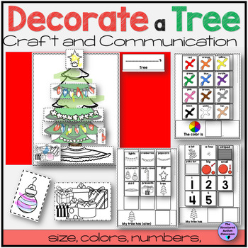 Preview of Decorate a Christmas Tree Craft for Autism, Speech, Special Education