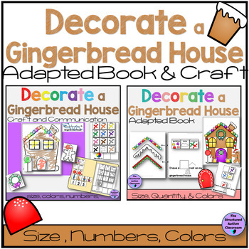 Preview of Decorate a Gingerbread House Adapted Book and Craft  Bundle Speech, SPED