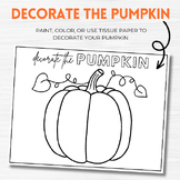 Decorate a Pumpkin - Halloween Activity