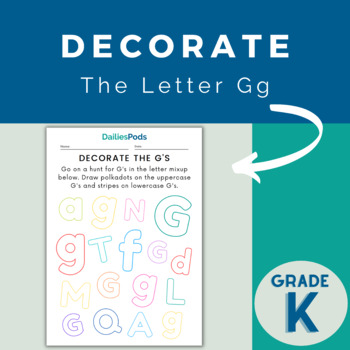Preview of Decorate the Letter Gg | Art and Phonics Printable Activity
