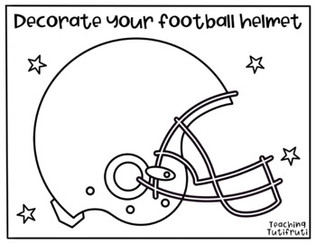 Preview of Decorate your football helmet activity