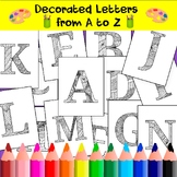 Decorated Letter A to Z: Coloring Ornate A to Z, Doodle/Ta