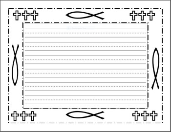Decorative Religious Border Writing Paper Lined Unlined Word Pdf 20 Styles