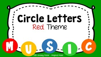 Preview of Decorative Circle Letters - Red Theme