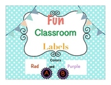 Classroom Decor Red and Purple